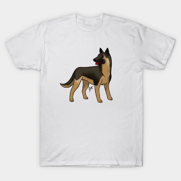 Dog - Belgian Malinois - Bi-Color Black and Tan T-Shirt by Jen's Dogs Custom Gifts and Designs